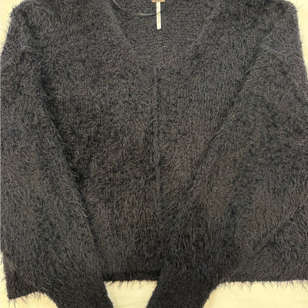 NWOT free people black icing sweater